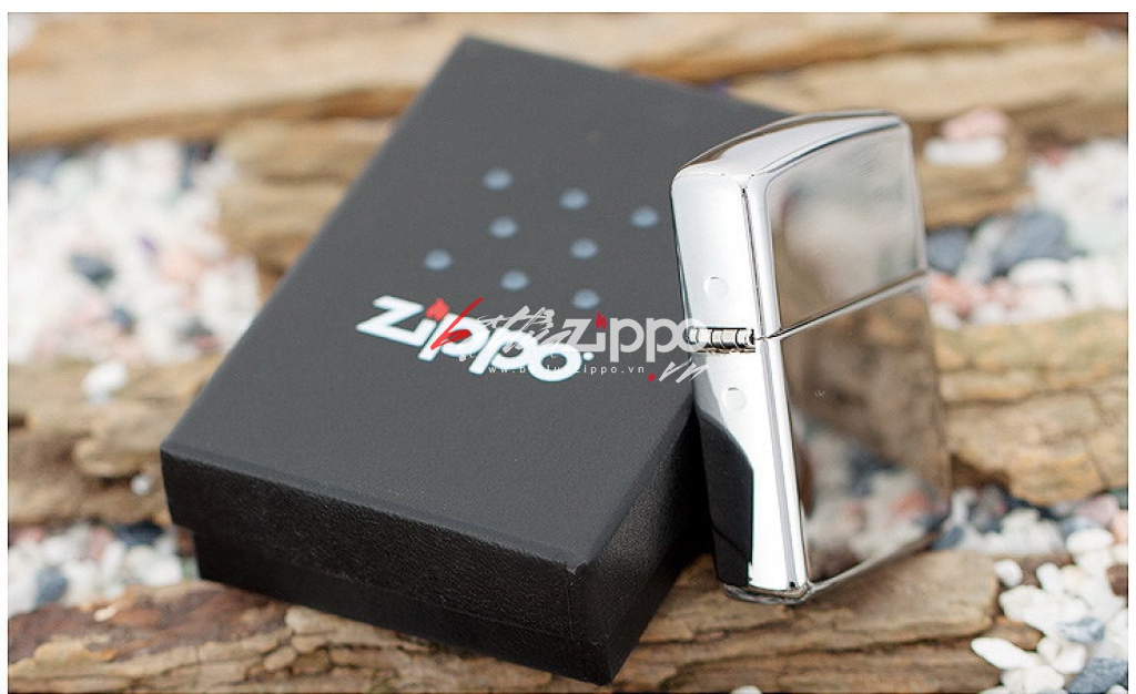 Bật Lửa Zippo Vỏ Dày Đồng Mạ Chrome Trơn Bóng - SKU 167 – Zippo Armor High Polished Chrome