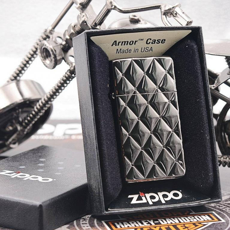 Zippo Chính Hãng Phiên Bản Hàn Quốc Phun Sơn 3D Kim Cương