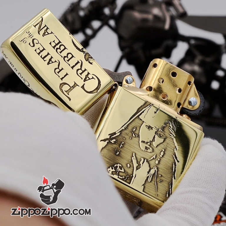 Zippo Chất Liêu đồng chạm khắc cướp biển Jack Captain