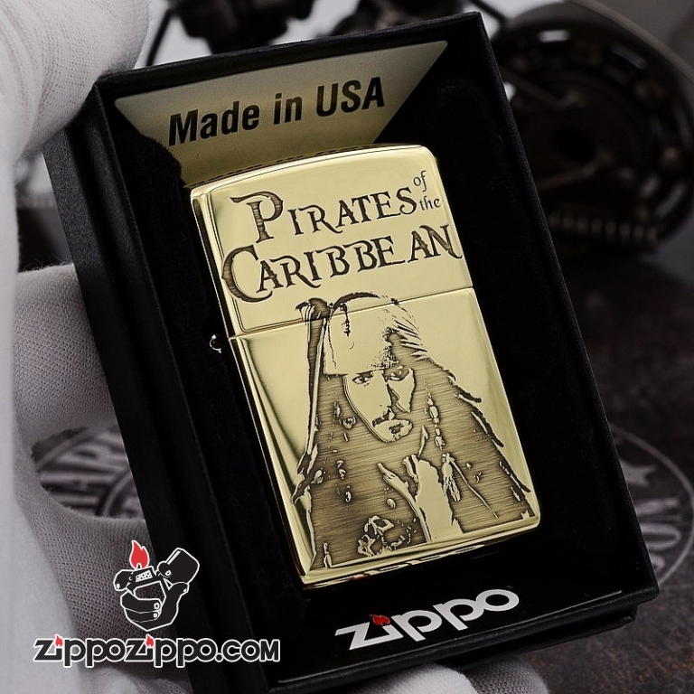 Zippo Chất Liêu đồng chạm khắc cướp biển Jack Captain