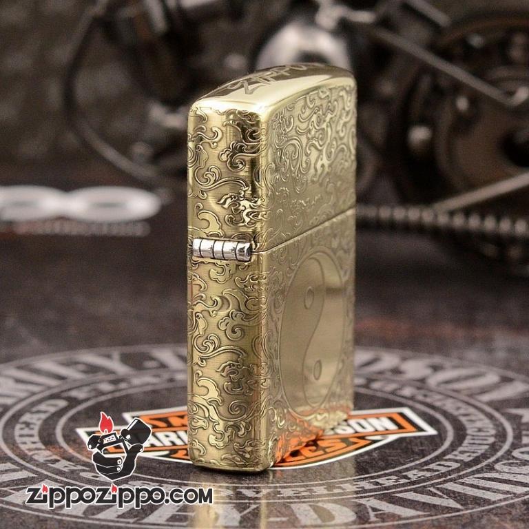 Bật Lửa Zippo Chính Hãng Bản Đồng Khắc Bát Quái