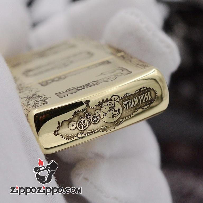 Bật Lửa Zippo Chính Hãng CHất Liệu Đồng Khắc lion punk