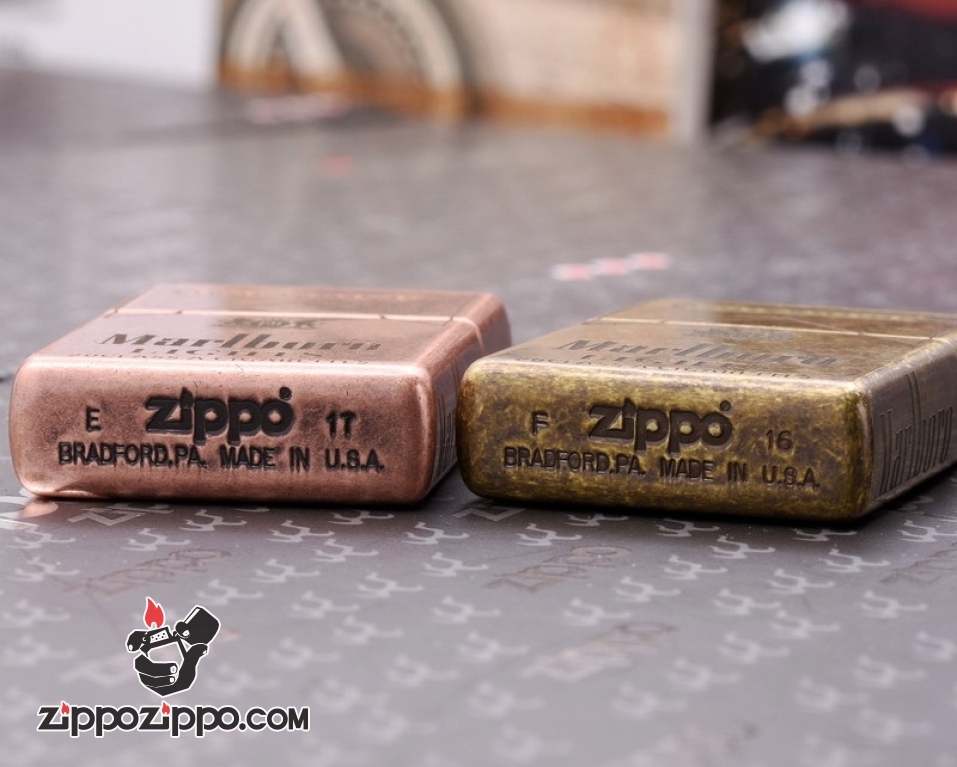 Bật Lửa Zippo CHính Hãng 301FB Khắc logo Marlboro