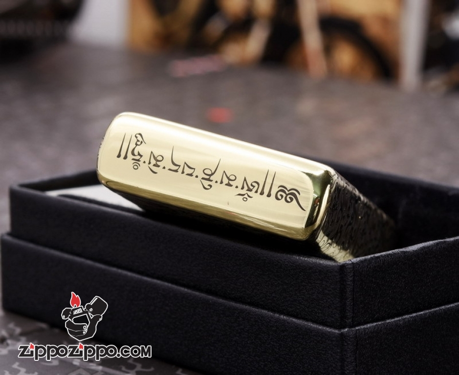 Bật Lửa Zippo Chất Liệu Đồng Chạm Khắc Đước Phật Armor