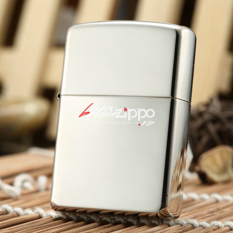 Zippo 15 - Bật lửa zippo chính hãng nguyên khối bạc trơn bóng