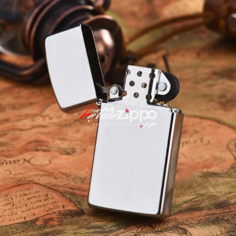 Bật Lửa Zippo Bản Nhỏ Mạ Chorme Trắng Bóng - SKU 1610 – Zippo Slim High Polished Chrome