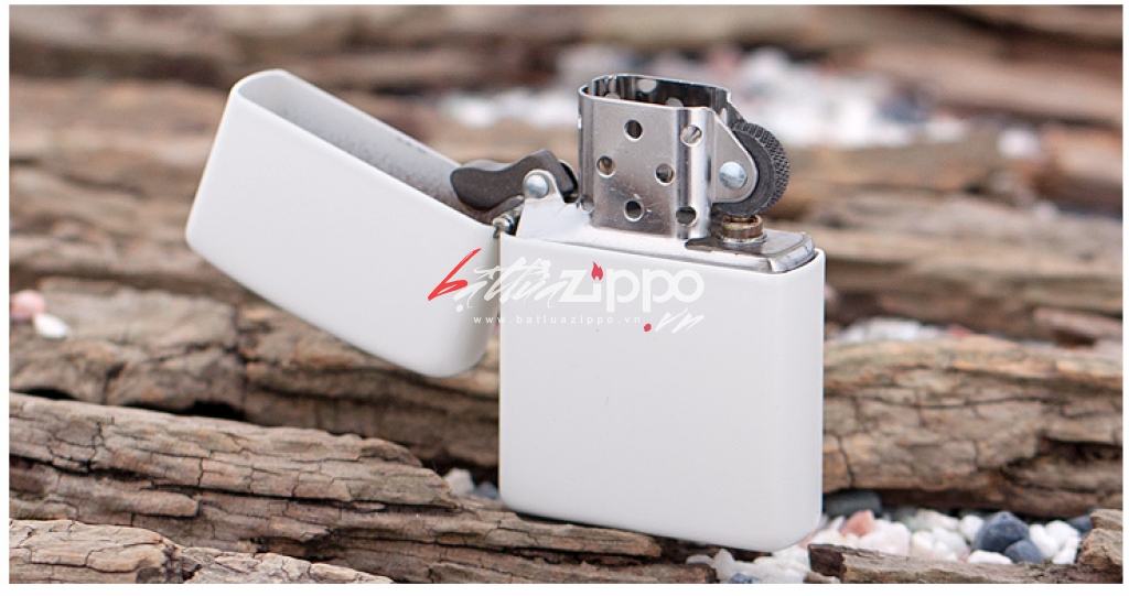 Bật Lửa Zippo Sơn Màu Trắng - SKU 214 – Zippo White Matte