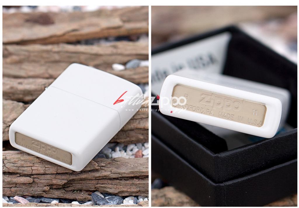 Bật Lửa Zippo Sơn Màu Trắng - SKU 214 – Zippo White Matte