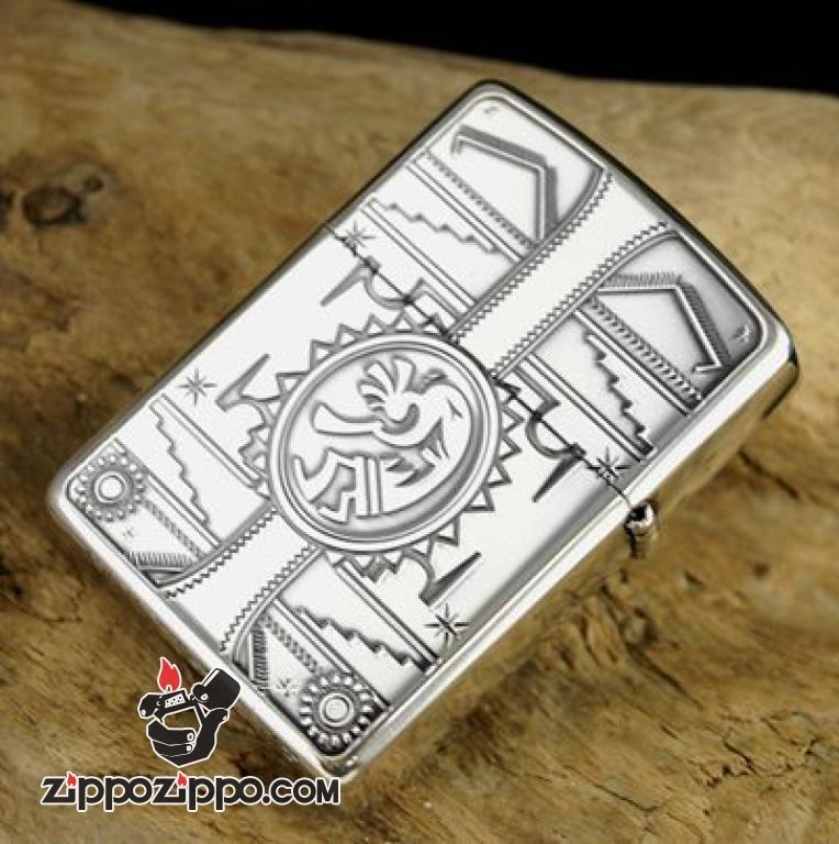 Bật lửa Zippo Bạc Ấn Độ ngọc Một