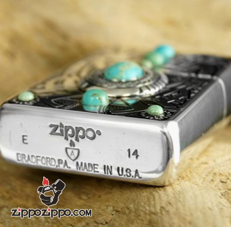 Bật lửa Zippo Bạc Ấn Độ ngọc Một