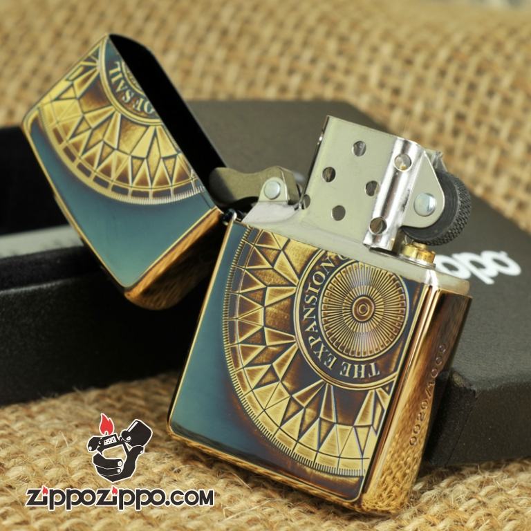 Bật lửa Zippo phiên bản đồng màu khắc la bàn giới hạn