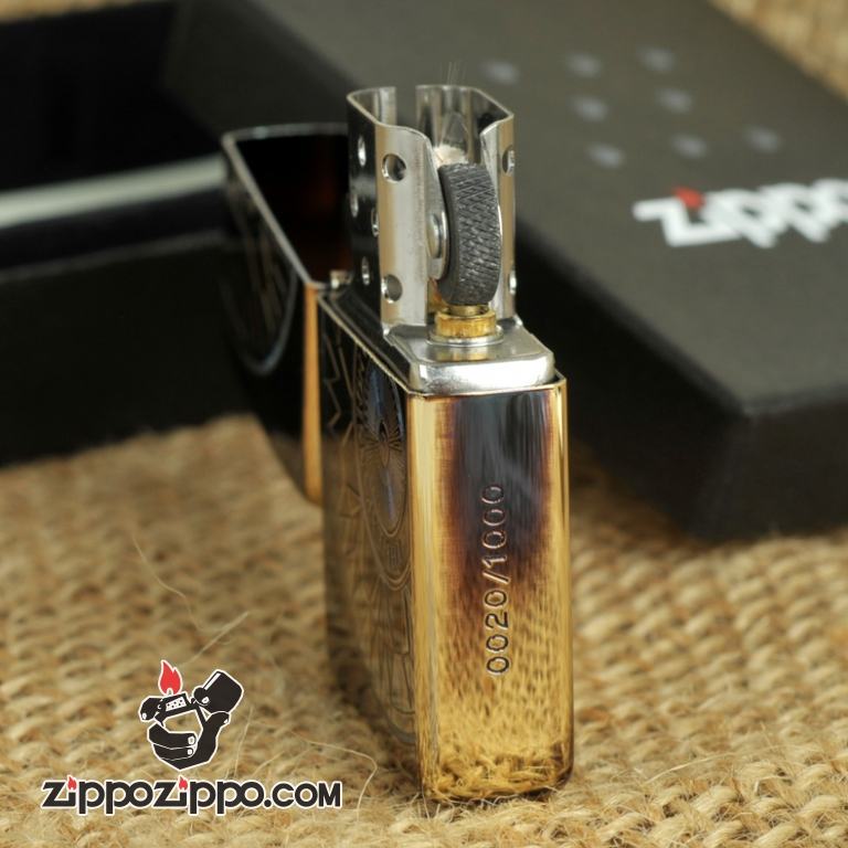Bật lửa Zippo phiên bản đồng màu khắc la bàn giới hạn