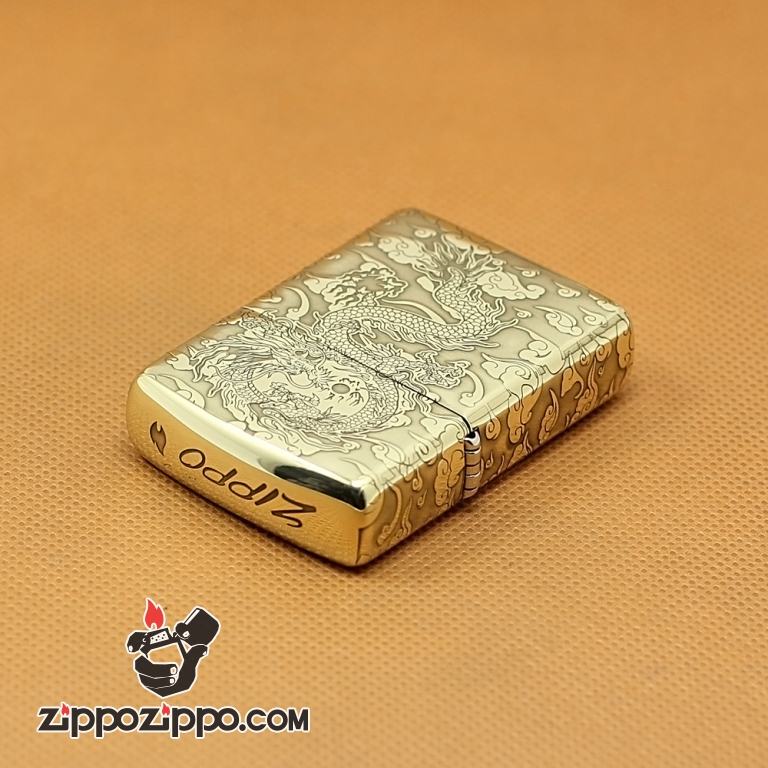 Zippo Chính Hãng Phiên Bản Đồng Si Bóng Khắc Rồng Bay Bản Armor