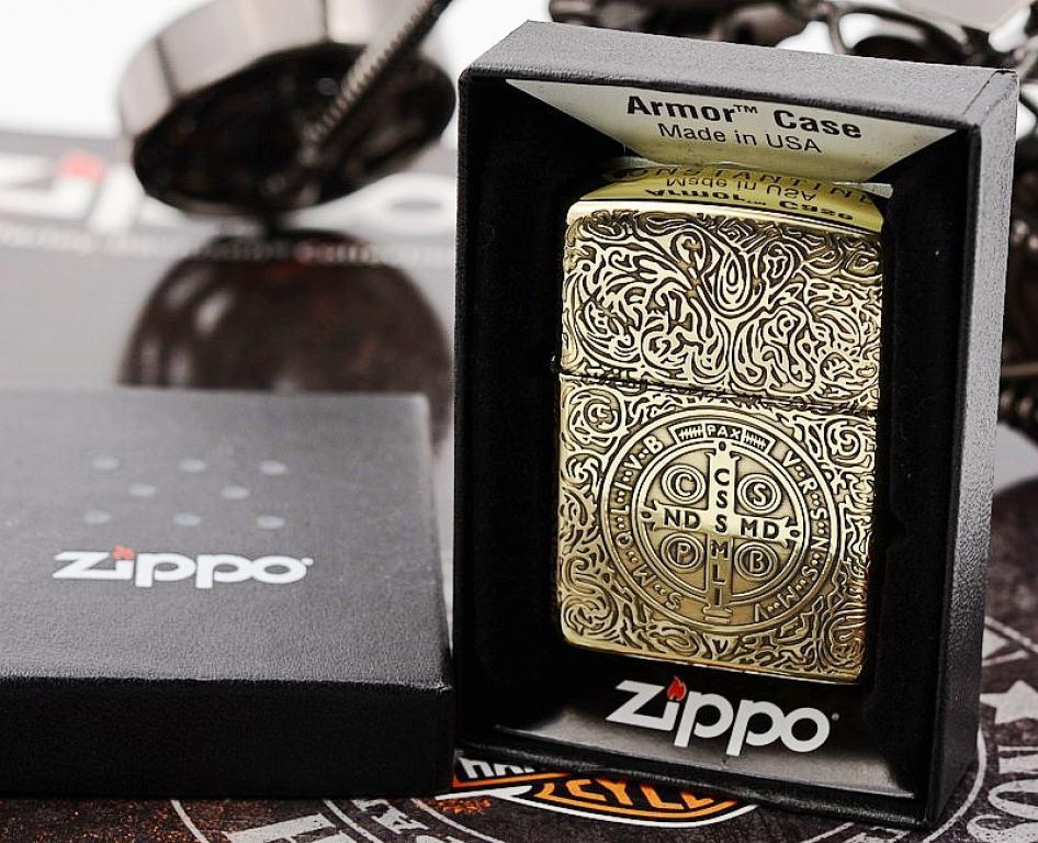 Zippo Chính Hãng Đồng Bóng Khắc Vòng Tay 5 Mặt Constantine