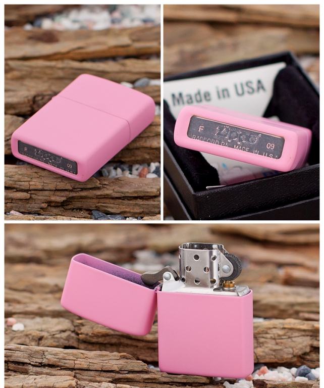 Bật Lửa Zippo Sơn Màu Hồng - SKU 238 – Zippo Pink Matte