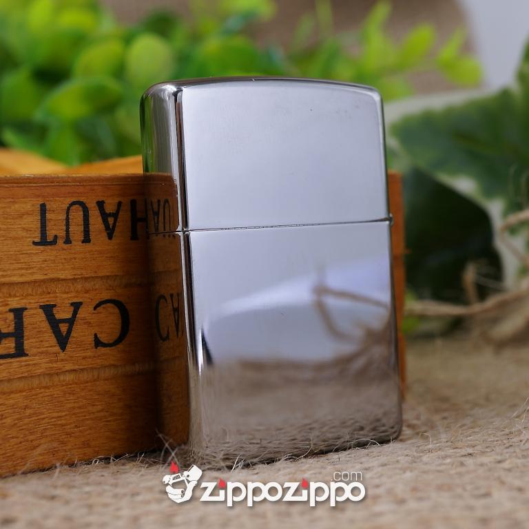 bật lửa zippo mầu bạc khắc chim Phượng hoàng