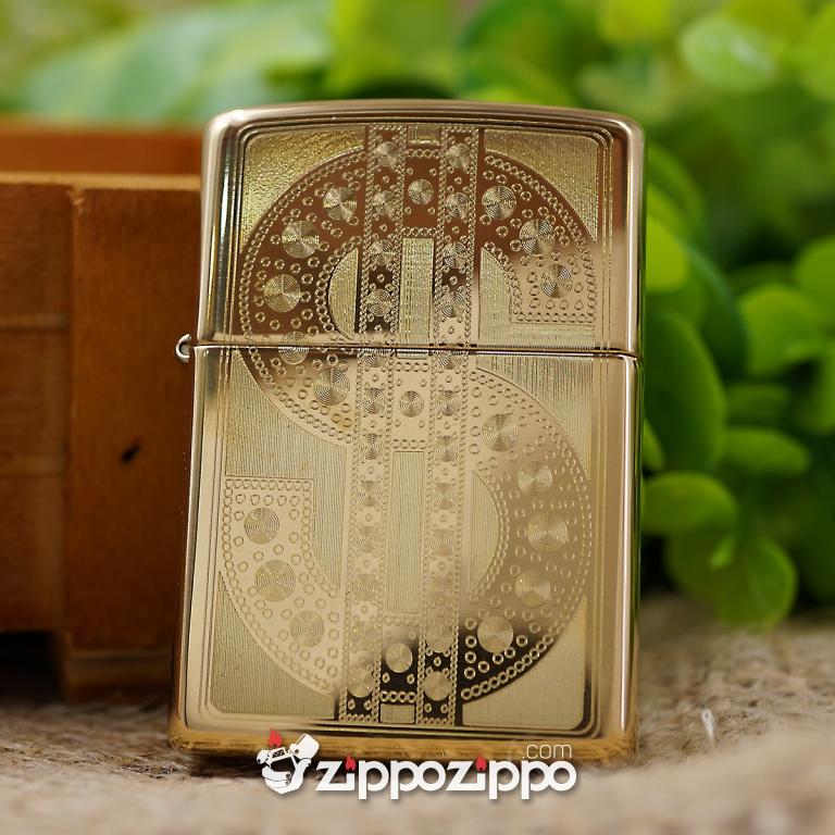 BÂT LỬA ZIPPO KHẮC HOA VĂN USD