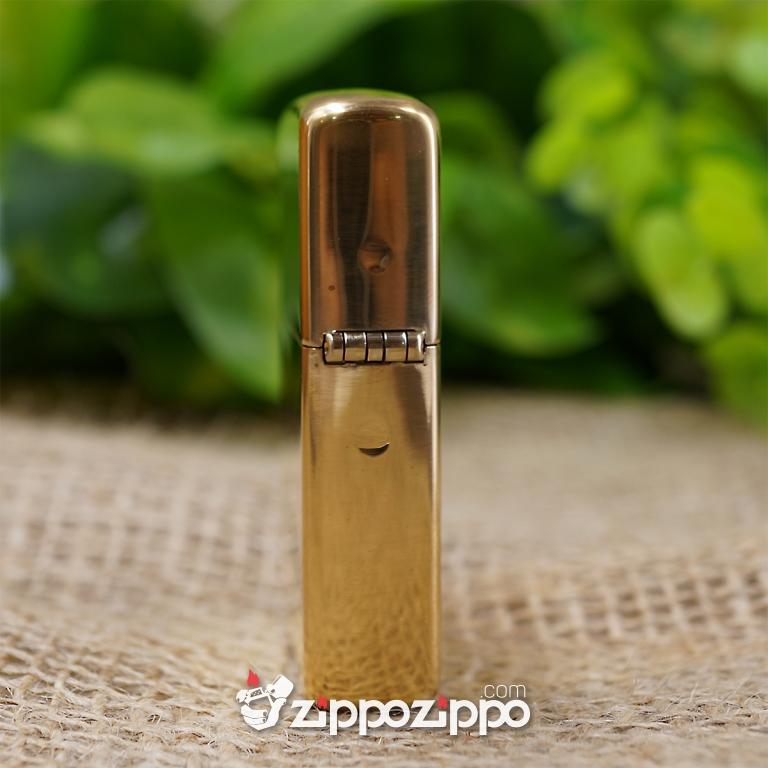 bật lửa zippo đồng chặm khắc hoa văn hình sư tử