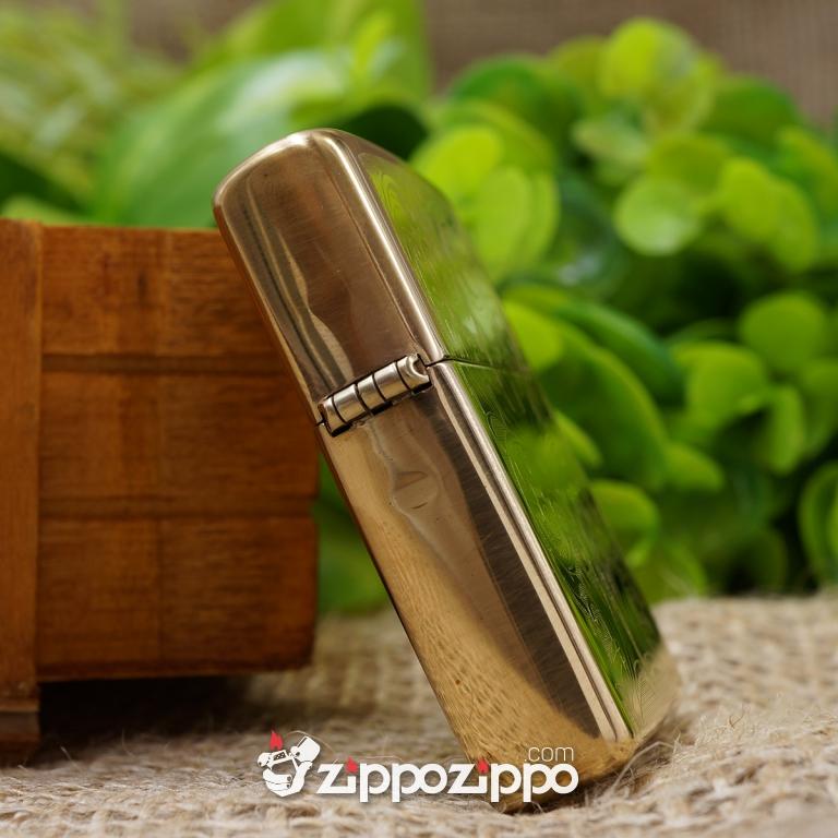 bật lửa zippo đồng chặm khắc hoa văn hình sư tử