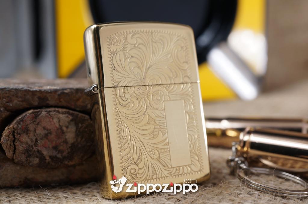 Bật lửa zippo cổ Venetian Brass sản xuất năm 1992