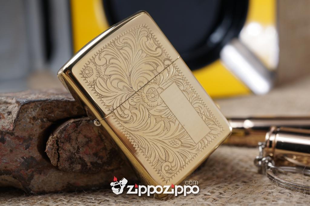 Bật lửa zippo cổ Venetian Brass sản xuất năm 1992