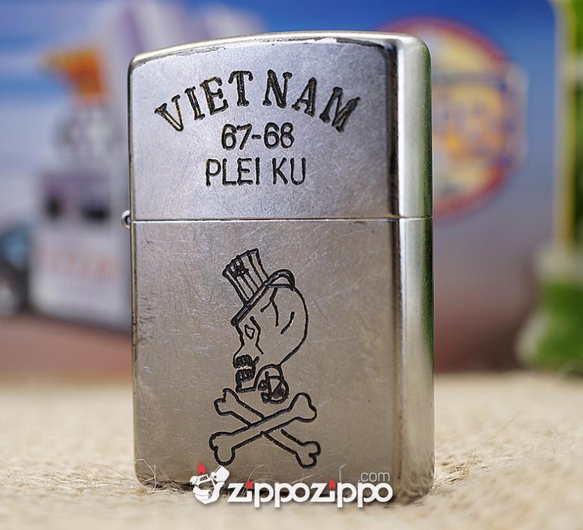 Bật lửa zippo chiến tranh việt nam sản xuất 2017 ( VIETNAM-PLEI KU 67-68 )