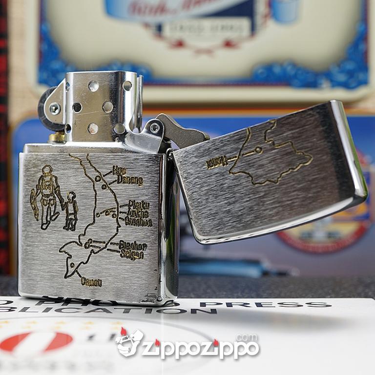 Bật lửa zippo chiến tranh việt nam sản xuất 2017 (Biên Hòa)