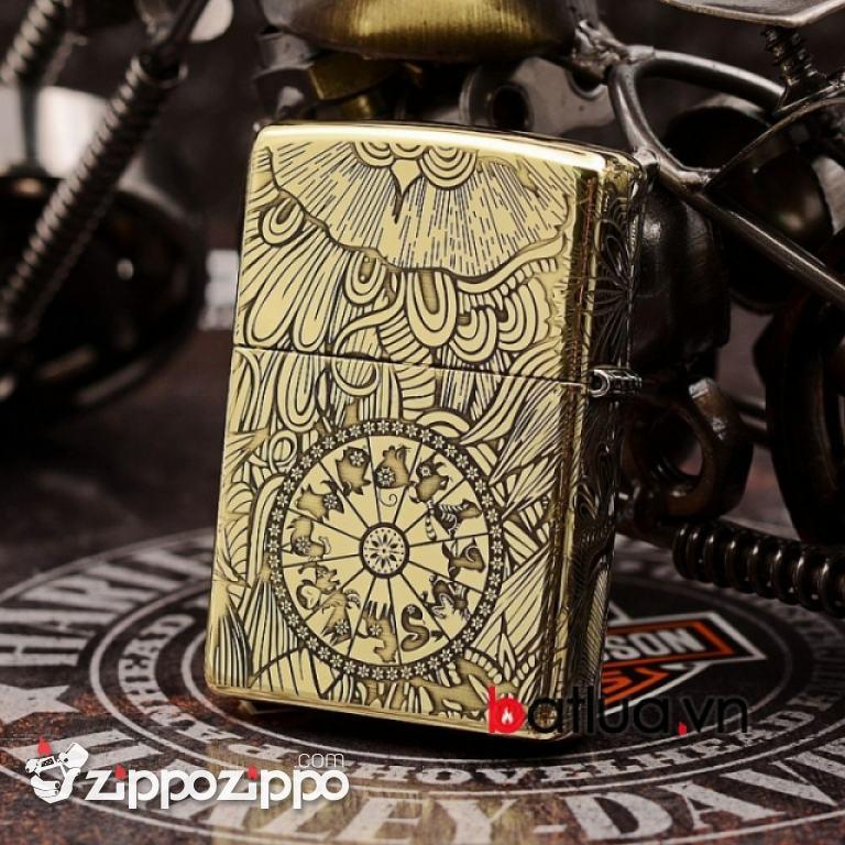 Zippo Chính Hãng Đồng Khắc 12 Con Giáp Tuổi Mão