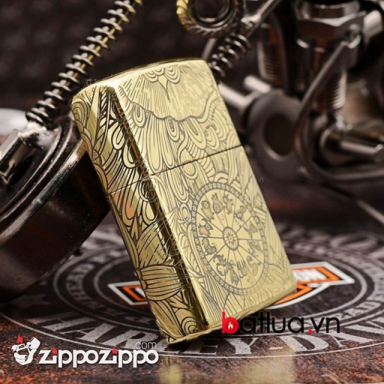 Zippo Chính Hãng Đồng Khắc 12 Con Giáp Tuổi Tý