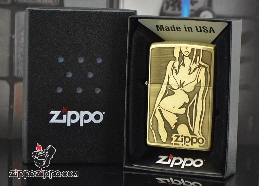 Bật lửa Zippo Phiên Bản Bóng khắc hình cô gái sexy