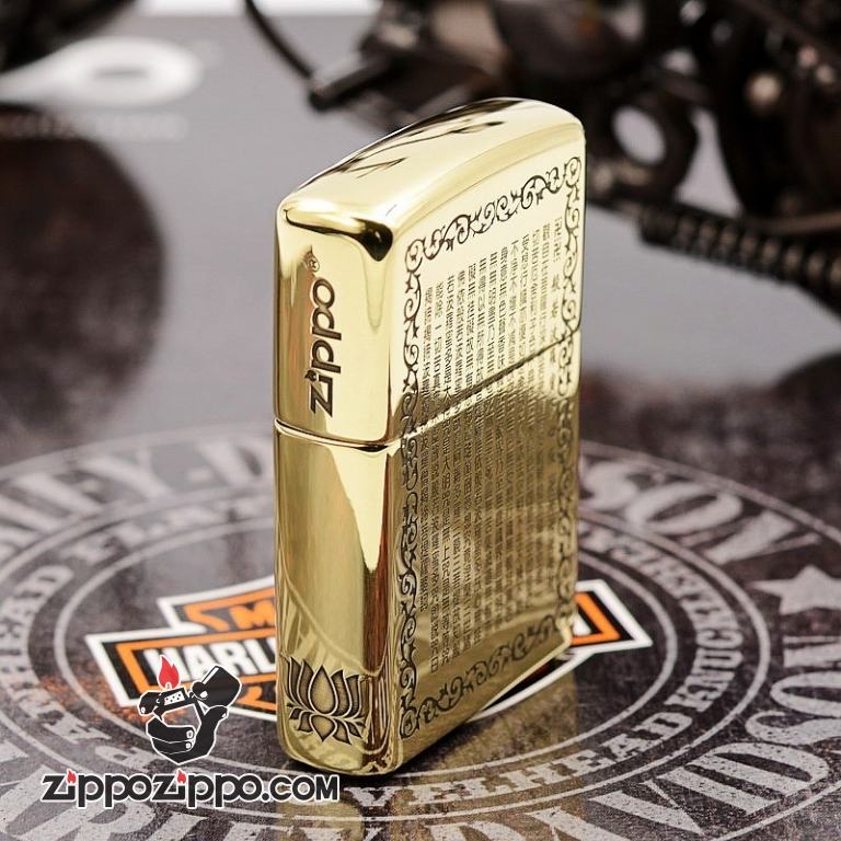 Bật lửa Zippo chất liệu đồng phiên bản bóng khắc Đức Phật Thích Ca Mâu Ni