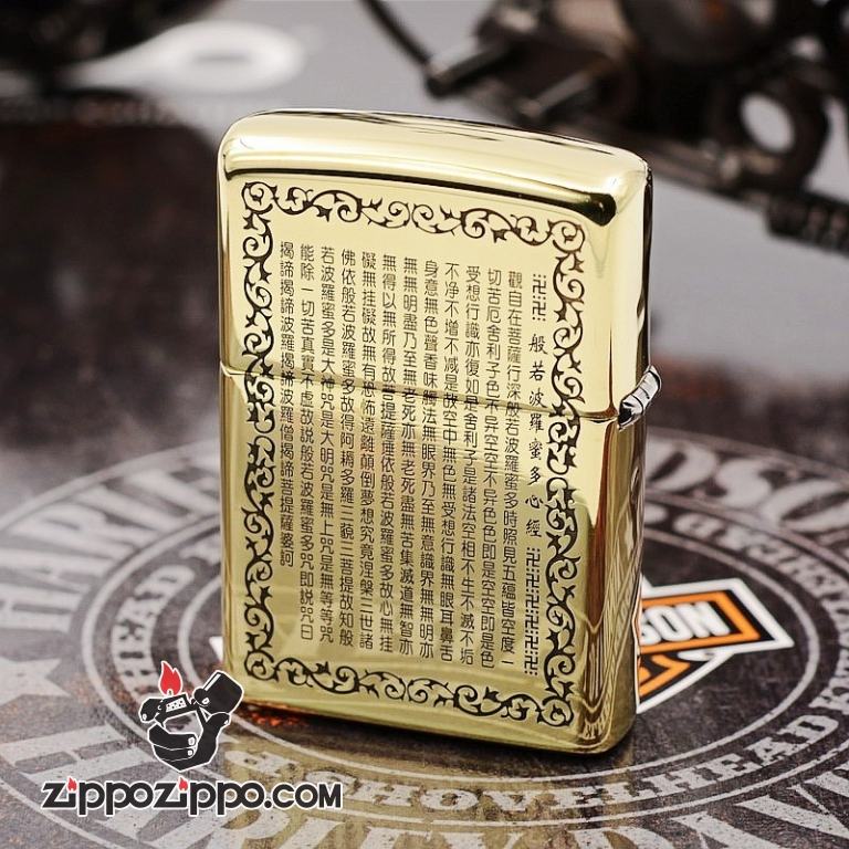 Bật lửa Zippo chất liệu đồng phiên bản bóng khắc Đức Phật Thích Ca Mâu Ni