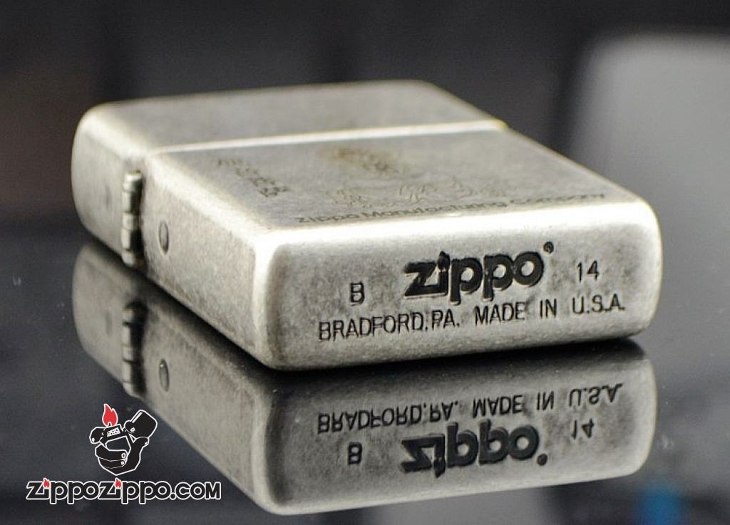 Bật lửa Zippo Bạc cổ khắc Phật Bà Quan Âm