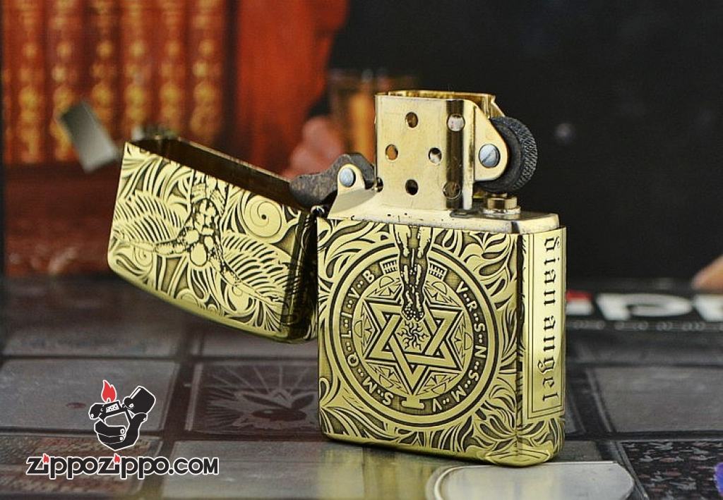 Bật lửa Zippo chính hãng Đồng Bóng khắc thiên thần