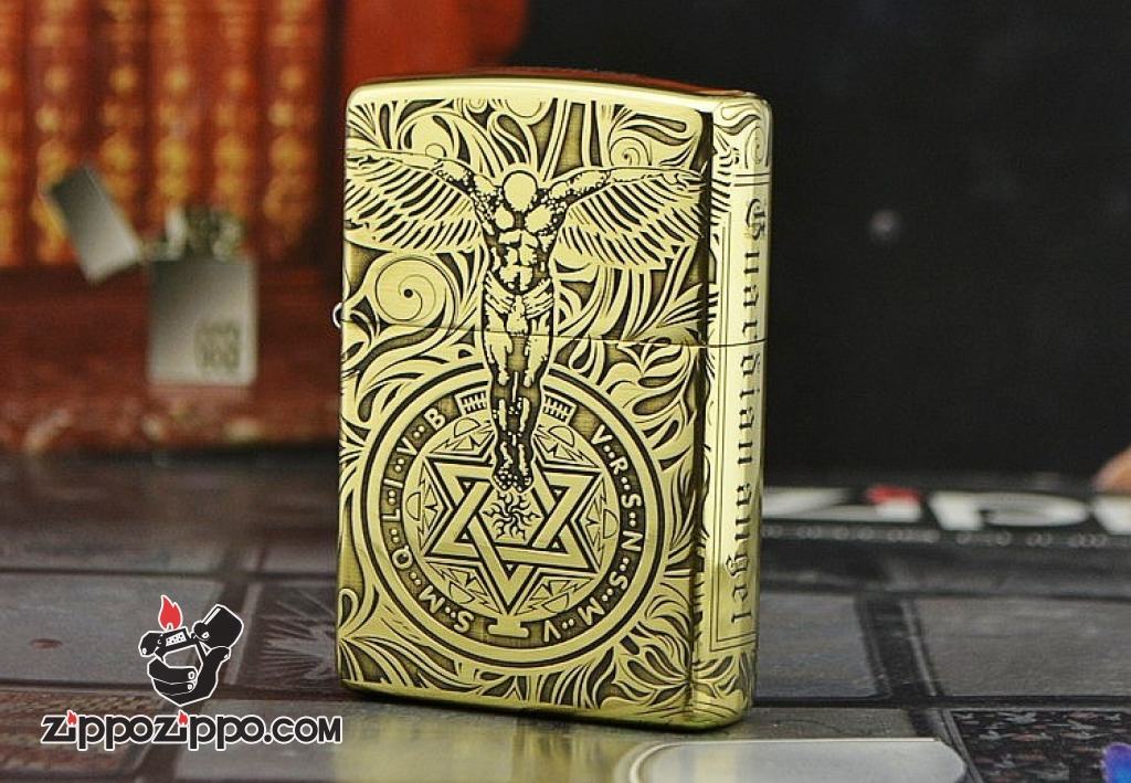 Bật lửa Zippo chính hãng Đồng Bóng khắc thiên thần