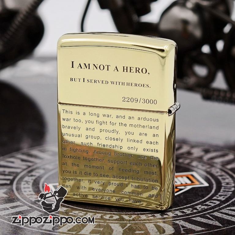 Bật lửa zippo đồng xước Band of Brothers Limited 3000