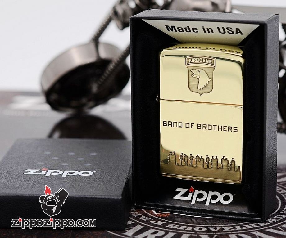 Bật lửa zippo đồng xước Band of Brothers Limited 3000