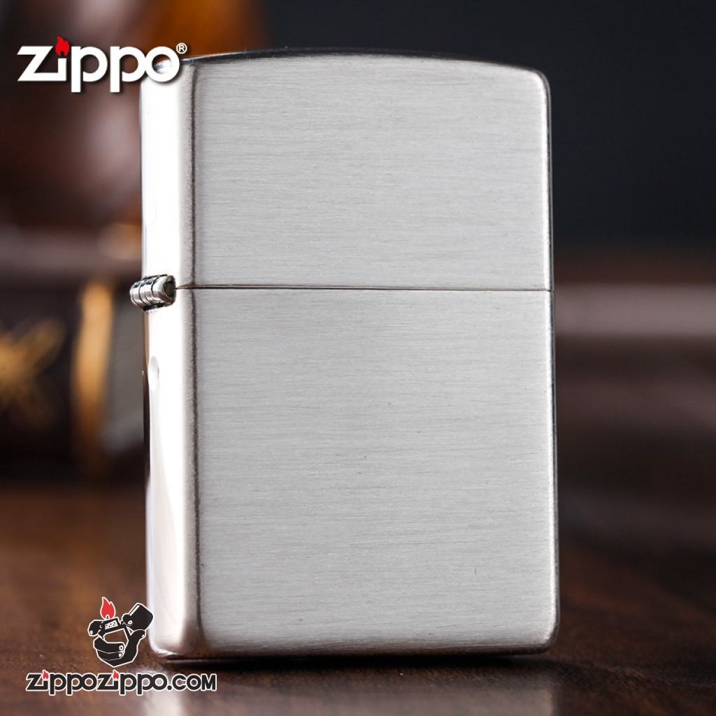 Zippo 13 - Bật lửa zippo chính hãng USA nguyên khối bạc xước