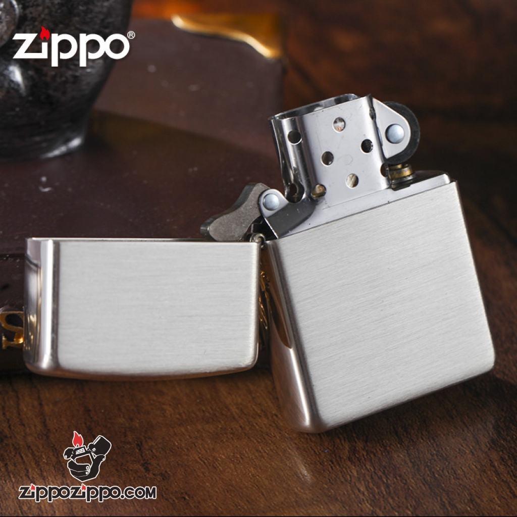 Zippo 13 - Bật lửa zippo chính hãng USA nguyên khối bạc xước