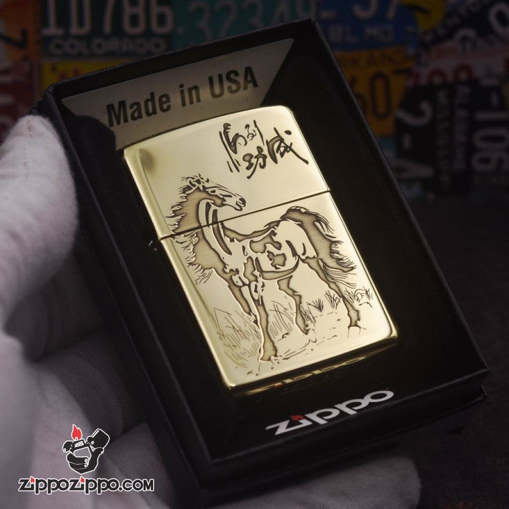 Bật lửa Zippo chính hãng đồng Bản Armor nhẹ khắc mã đáo thành công