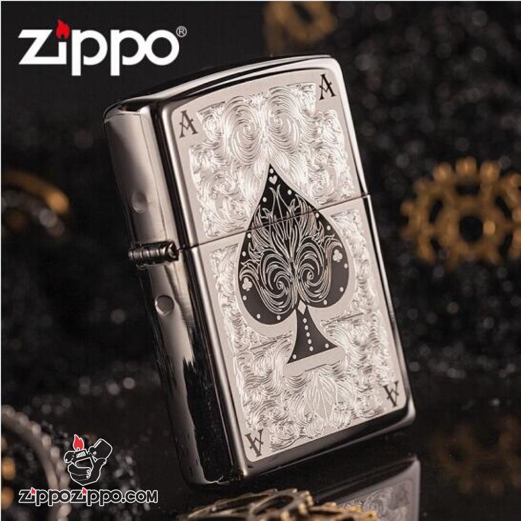 Bật lửa Zippo chính hãng In hình lá bài Át Bích