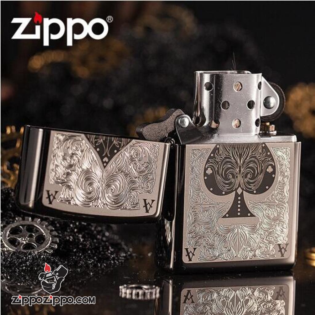 Bật lửa Zippo chính hãng In hình lá bài Át Bích