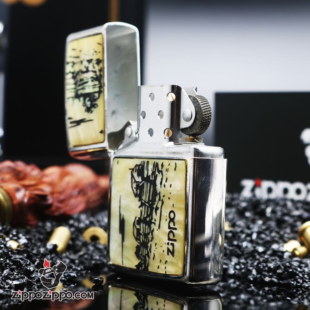 Bật Lửa Zippo Cổ ốp xà cườm VIII ( 1992 )