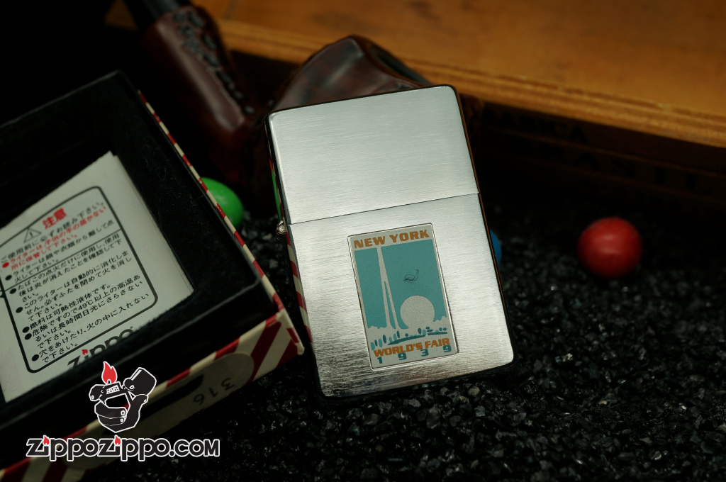 Bật Lửa Zippo Cổ khắc new york world's fair sản xuất năm XIII - 1997