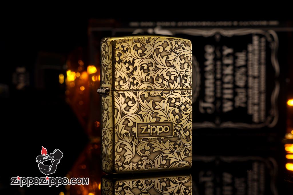 Bật Lửa Zippo Chích Hãng Bản chạm khắc Hoa Văn Arabesque G7