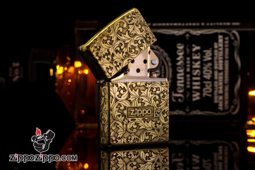 Bật Lửa Zippo Chích Hãng Bản chạm khắc Hoa Văn Arabesque G7