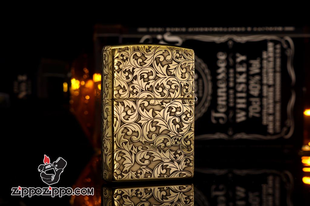 Bật Lửa Zippo Chích Hãng Bản chạm khắc Hoa Văn Arabesque G7