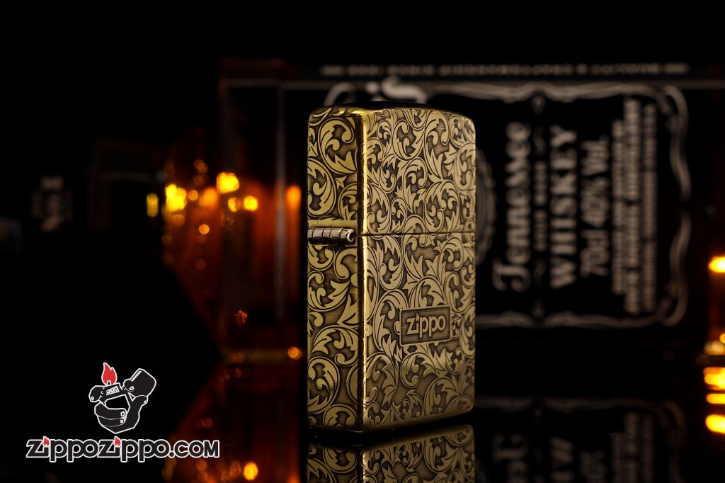 Bật Lửa Zippo Chích Hãng Bản chạm khắc Hoa Văn Arabesque G7