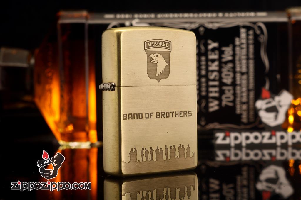 Bật lửa zippo đồng xước Band of Brothers Limited 3000 sang trọng