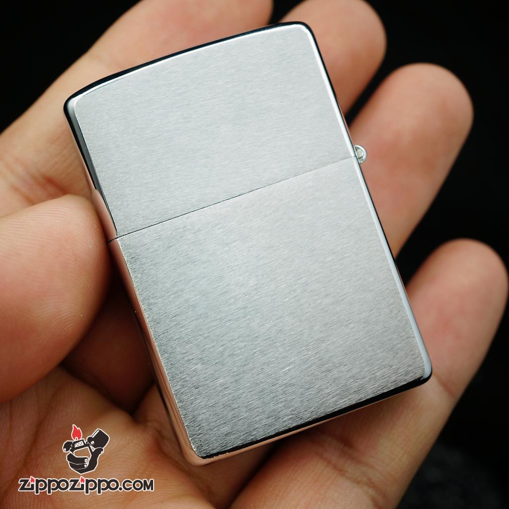 Zippo cổ sản xuất 1978 Chrome bạc vân xước